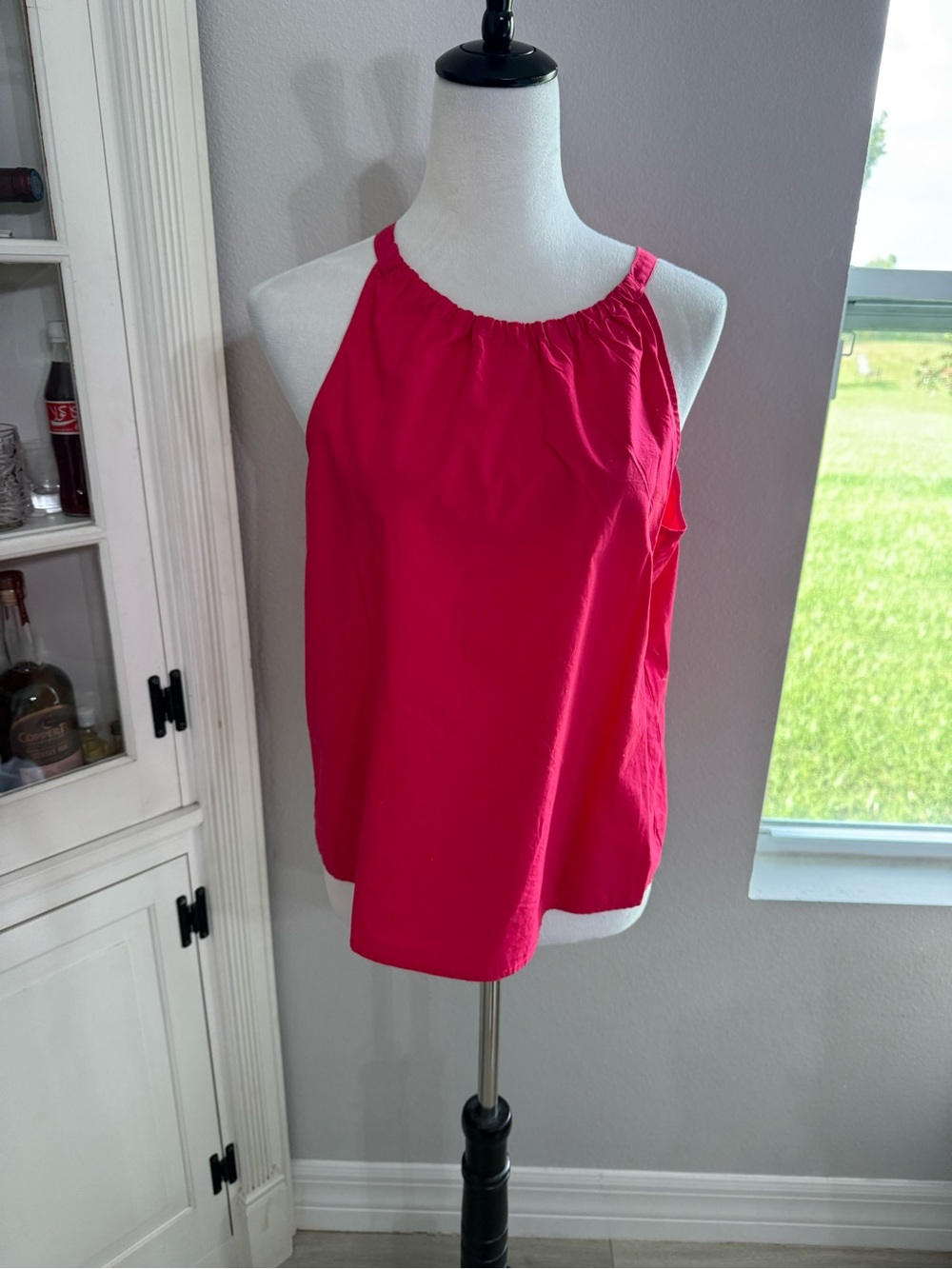 Banana Republic Sleeveless Halter Top in Fuchsia